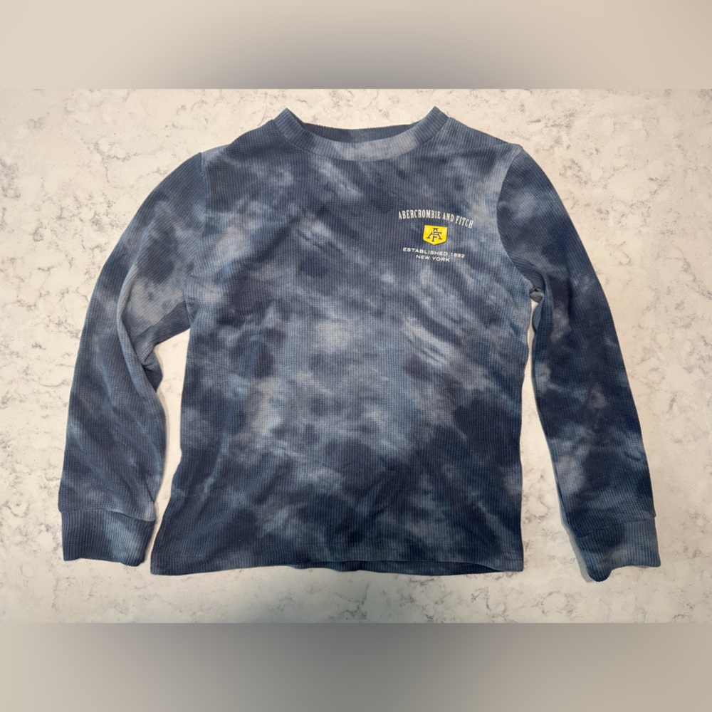 Abercrombie & Fitch Blue Tie-Dye Ribbed Shirt